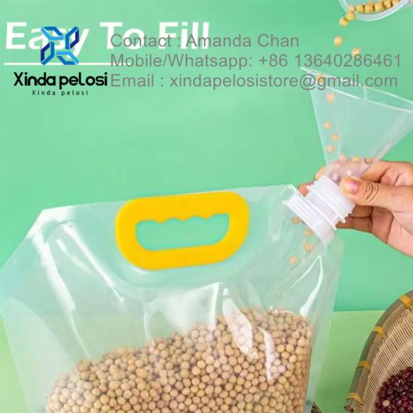 Aceitar custom Stand Up Pouch Bag com grande capacidade de plástico Stand Up Pouches para embalagem de suco