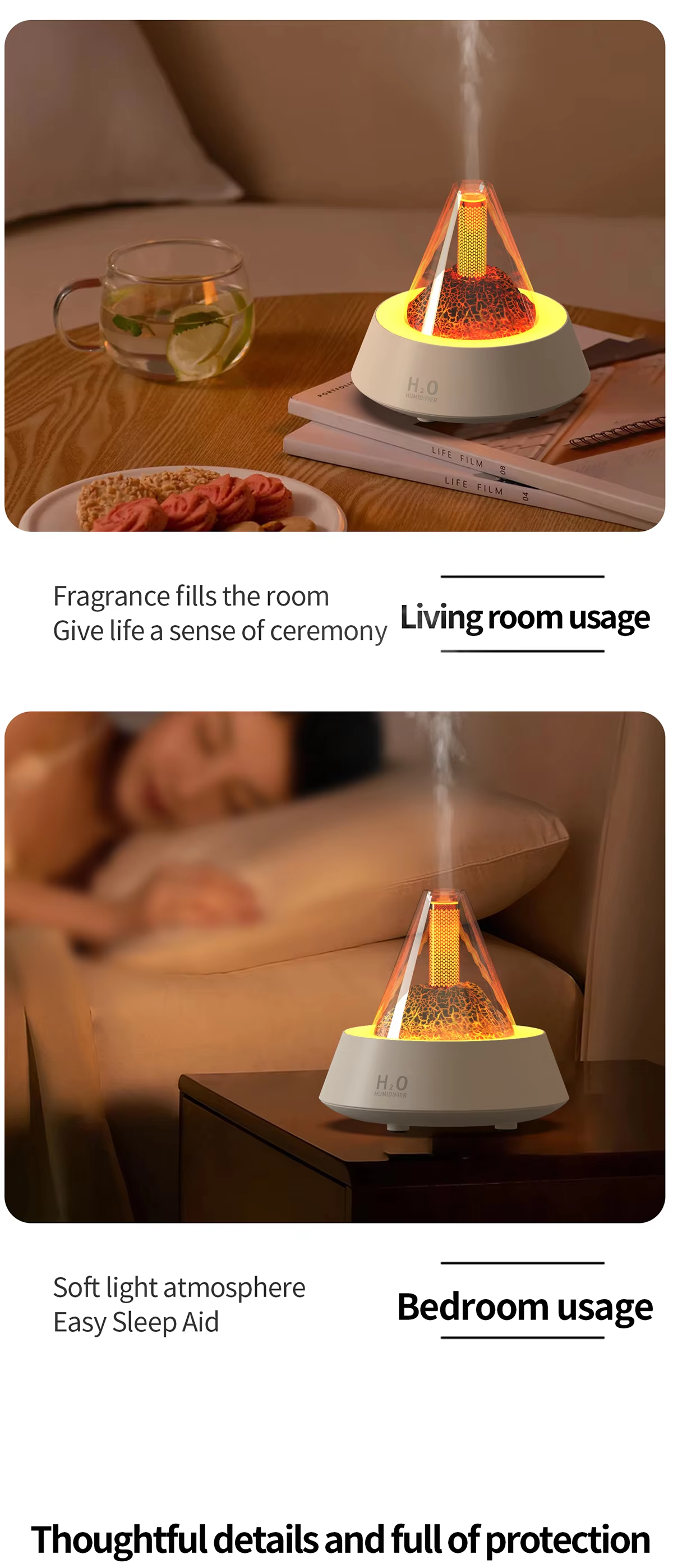 Custom Ultrasonic Aromatherapy Diffuser Mini USB Essential Oil Diffuser For Home Car Use