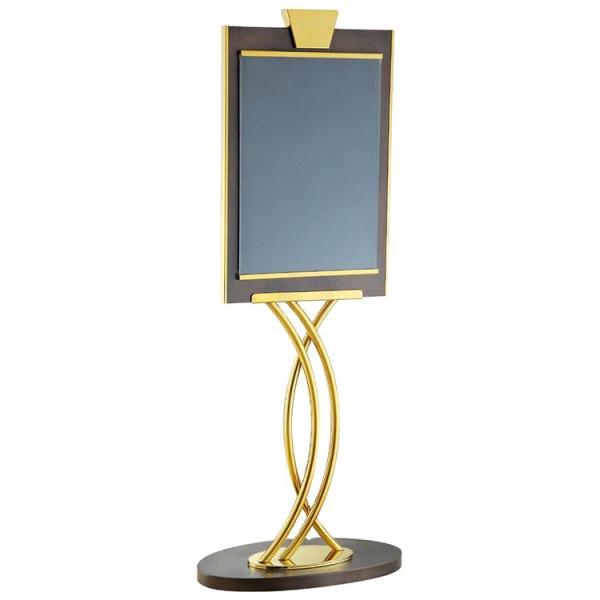 Custom Color Lobby Sign Holder Floor Sranding Stainless Steel Welcome Sign Stand