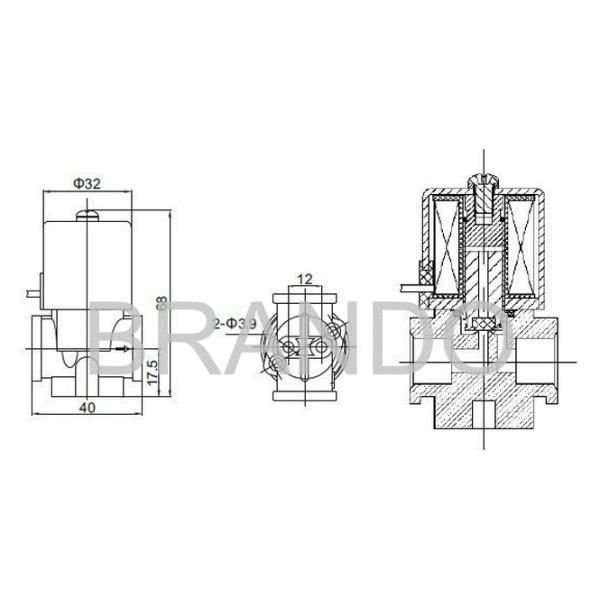 Обратный осмоз разделяет ДК клапана соленоида 24В распределителя питьевой воды с женщиной 1/4
