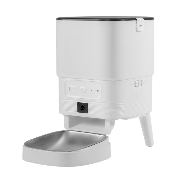 Automatic Pet Feeder Cats Dogs Charge Battery Plastic Stainless Steel Bowls Eco-Friendly Intelligent Timing Remote Video IPX5