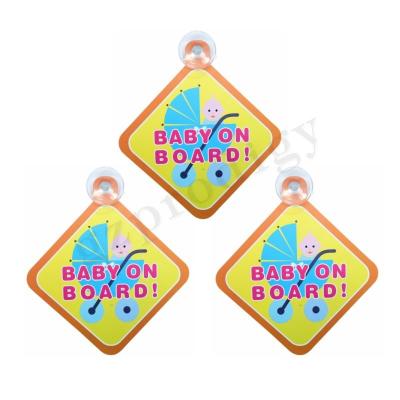 Childproof ABS Car Baby On Board Sticker Anti Abrasion Nontoxic