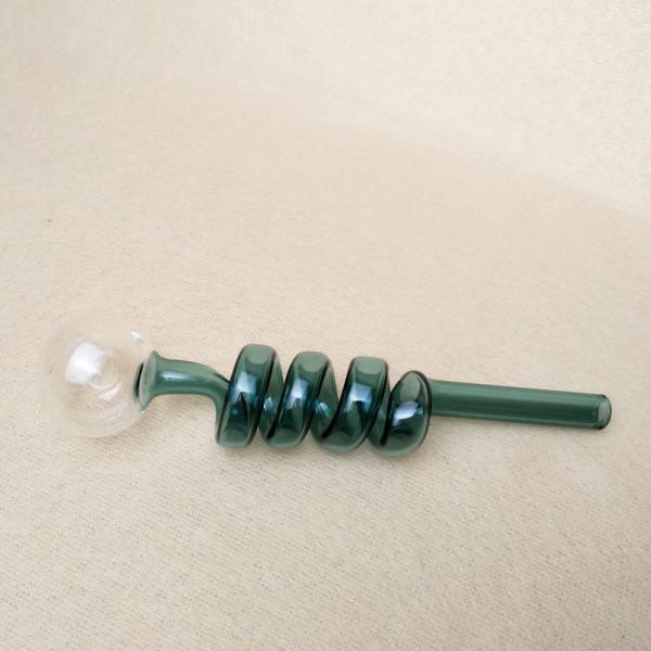 Adult Helix Colorful Glass Smoking Pipe 5.5 Inches Hand Blown Technology