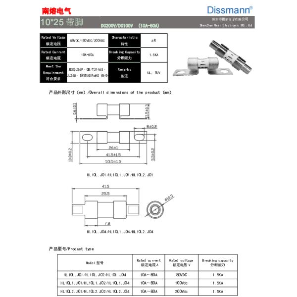 10 X 25 взрыватель солнечный PV сплавляет 10 стандарт Amp керамический материальный IEC60269