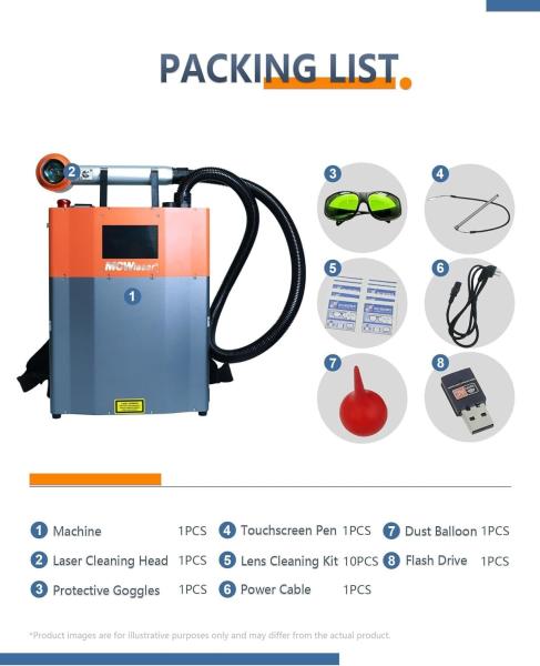 Handheld Laser Cleaner Sheet Metal Case 50W 100W 200W Backpack Easy to Operate Laser Rust Remover Paint Graffiti Machine