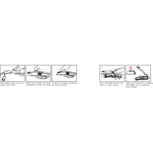 Hardened Zinc Self Loading Utility Knife Soft Touch TPR Grip SX2020