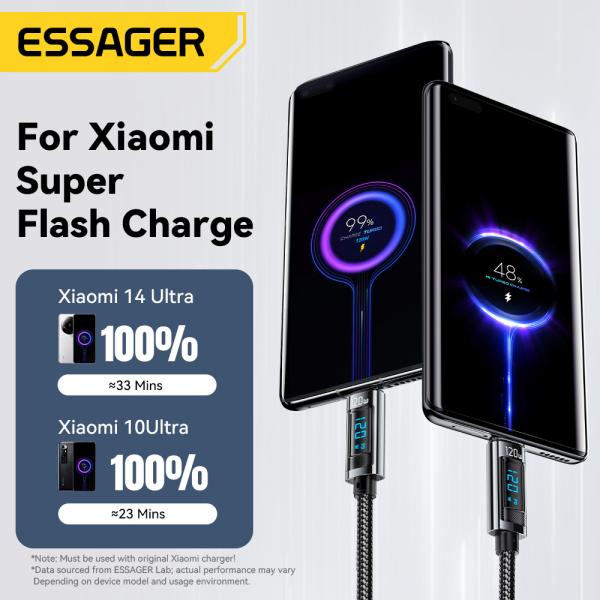 Xiaomi Redmi 120W Type C 充電ケーブル USB A - USB C ESSAGER ES-X47
