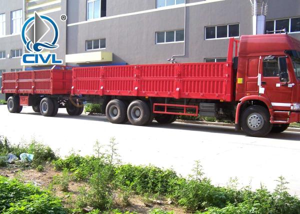 40 Feet 3 Axles 2 Leg Light Self - Weight  Cargo Trailer Semi Truck Used In Logistic Industry