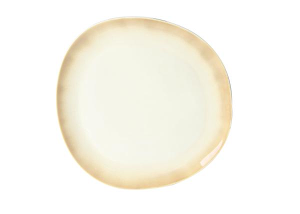 Beige Reactive Ceramic Sauce Dish Organic Shaped With Food Safety