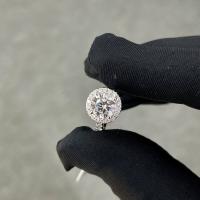 Anéis de diamante de laboratório CVD Anel de diamante branco com 1.006ct DEF VVS Forma redonda