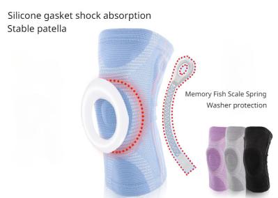 Sports Knee Guards Basketball Pressure Running Cycling Silicone Summer Thin Knitted Breathable Silicone Spring Knee Guar