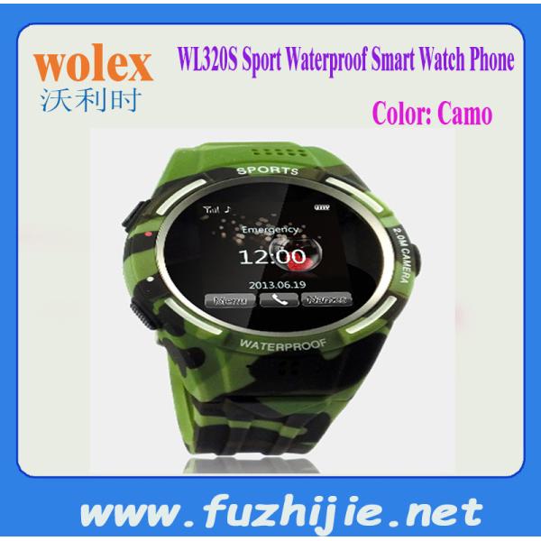 WL320S Sport Waterproof Watch Mobile Phone with 2.0MP Camera GSM Dual-Bluetooth