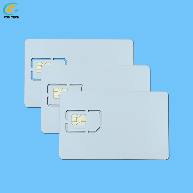 PVC Material 86x54mm Size 0.7mm Thickness SIM Test Card Blank SIM Card for Communication Signal Testing