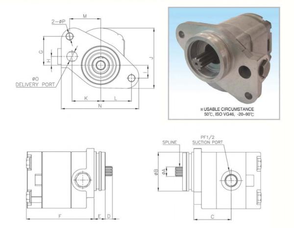 Única bomba hidráulica da máquina escavadora HPV091DW HITACHI da bomba de engrenagem EX200-2