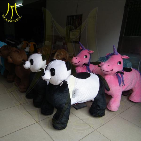 Hansel ride cars kids ride on toys plush unicorn battery ride electric animal ride plush animal electric scooter rides
