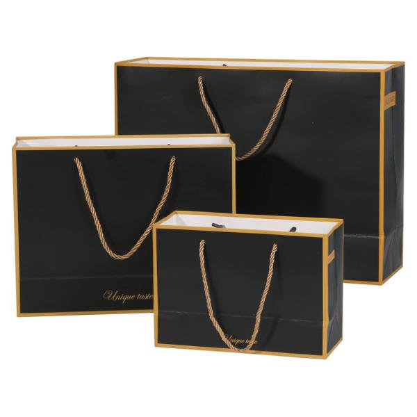 Bulk Kraft Paper Bags Shopping Embossing Paper Gift Bag With Handles