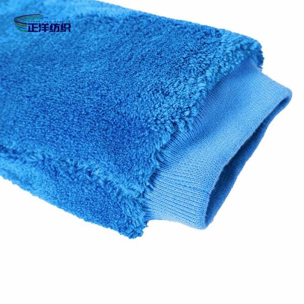 28x18cm 86g Blue Fleece Super Water Absorbent Car Cleaning Microfiber Gloves