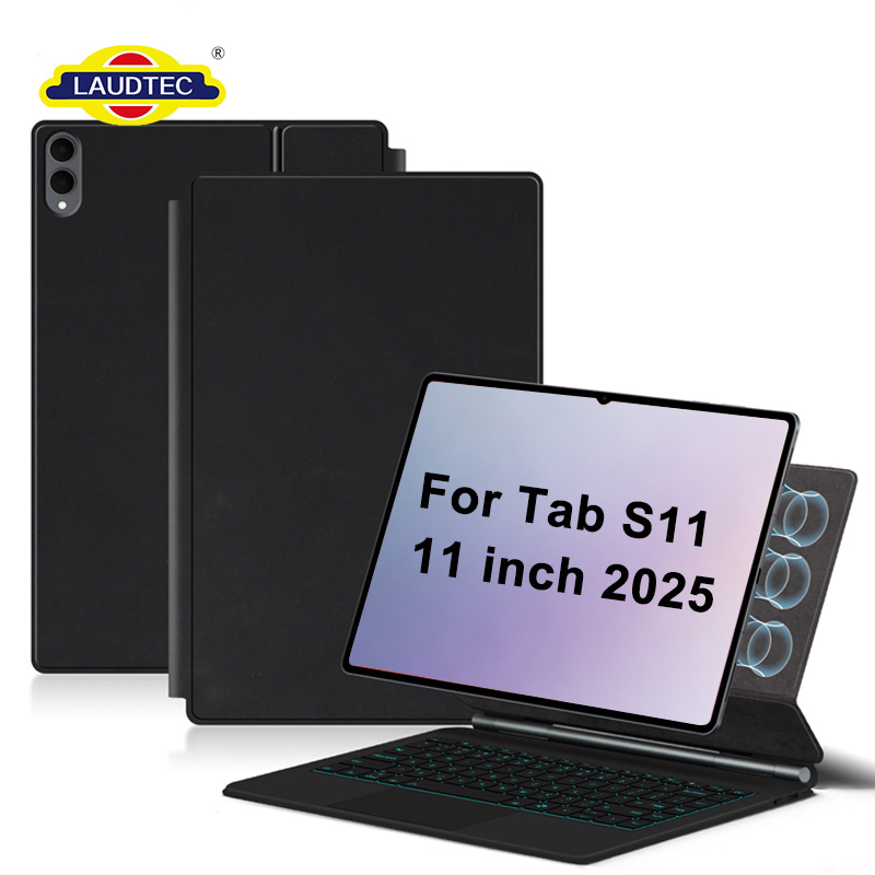 Premium BT Magnetic Keyboard Case With Touchpad Customize Language PU Leather for Tab S11 11 Inch 2025
