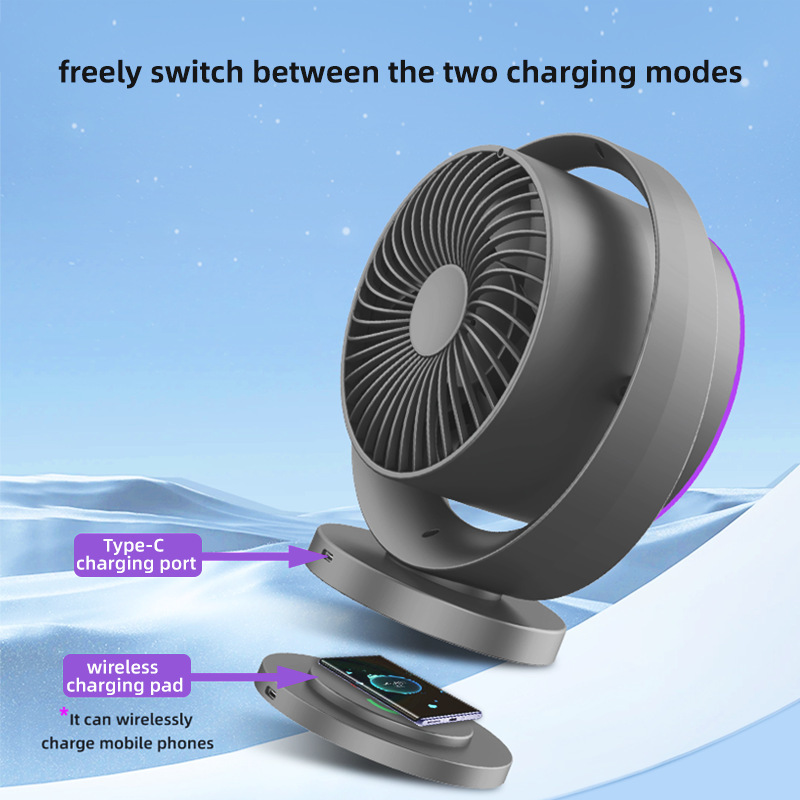 High Speed Turbo Circulation Fan 2 In 1 Wall Mountable / Desktop Personal Cooling Fan