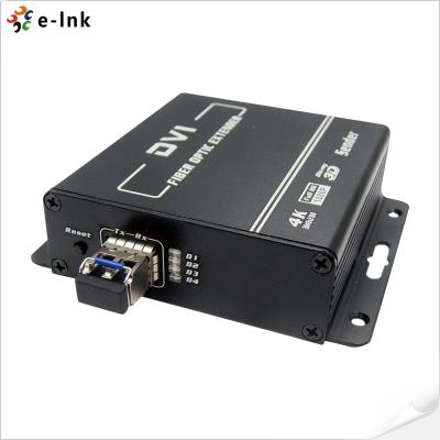 Prolongamento video DVI da fibra ótica do conversor 4K DVI KVM da fibra ao conversor ótico