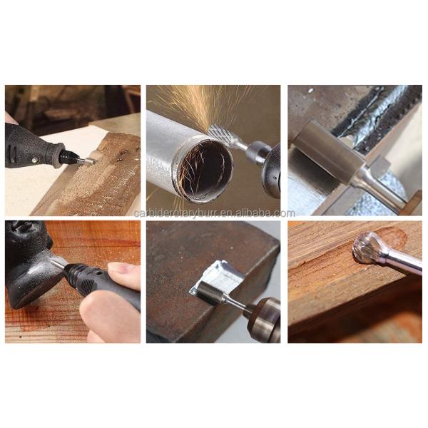 AlTiN Coating Tungsten Carbide Rotary Burrs with Head Diameter 3-25 Mm