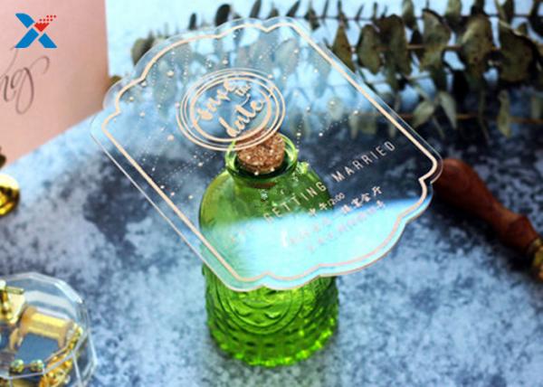 Recyclable Acrylic Gifts Luxury Laser Cut Clear Color DIY Acrylic Wedding Invitations