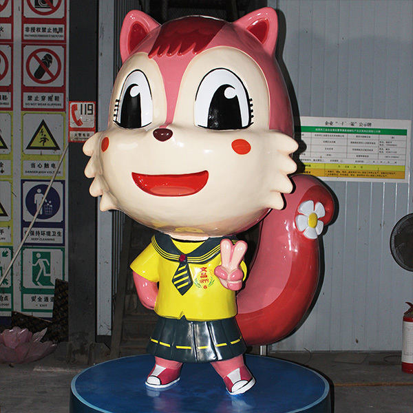 Custom Fbr Decoration Cartoon Fiberglass Sculpture Model Waterproof Sun Resistance