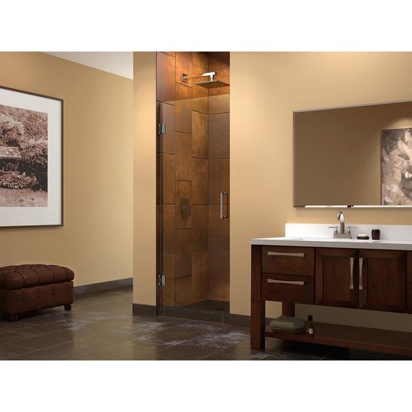 Frameless Single Tempered Glass Door SS Hinge Swing Clear Glass Shower Doors