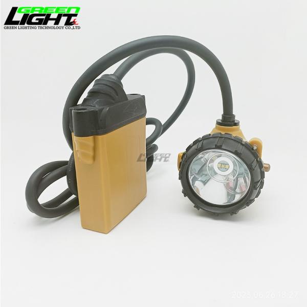 Corded Mining Cap Lamp 6.8Ah Rechargeable Li-ion IP68 Waterproof for Underground Work