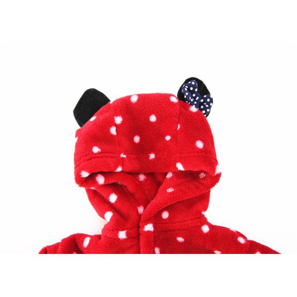 Polyester Coral Fleece Baby Bath Robes 300G Lightweight Machine Washable