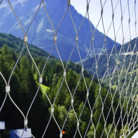 5.0mm 304 Stainless Steel Knotted Rope Mesh For Suspension Bridge