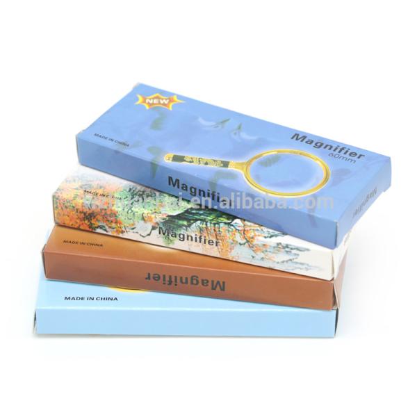 Kids Pocket Flat Handheld Illuminated Magnifiers , Hand Held Magnifying Glass 8x 10x Power