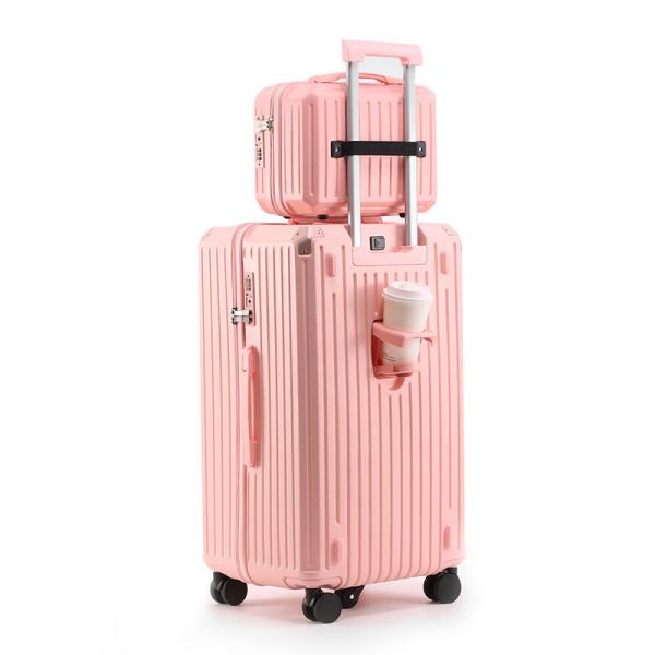 2311 Mother Child Box Fahion butler hardshell suitcase  USB charging luggage coffee cup tray waterproof large capacity boys and girls suitcase travel case