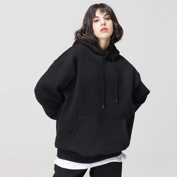 Camisola com capuz bordada pesada 350gm Peso pesado Algodão Francês Terry Fleece espesso Hoodie Homens