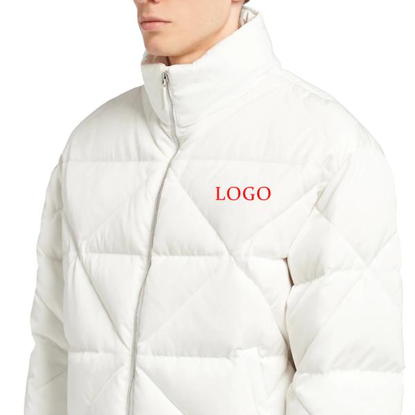 Chaqueta de invierno de alta calidad hombre abrigo cálido hombre collar de pie chaquetas de color sólido chaqueta masculina moda chaqueta masculina