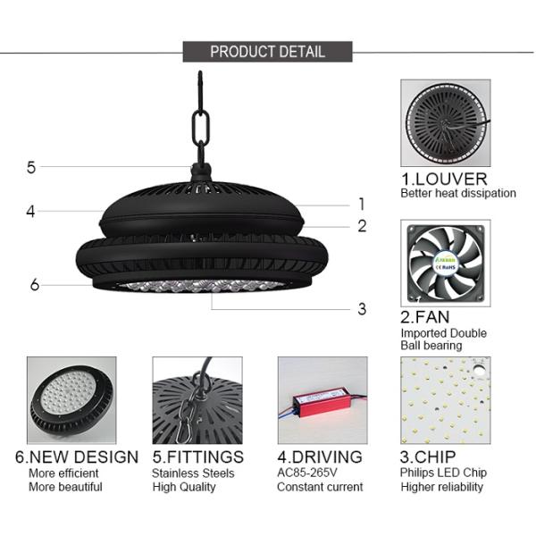 Air-cooling LED UFO High Bay Light 50W 100W 150W 200W 300W 400W