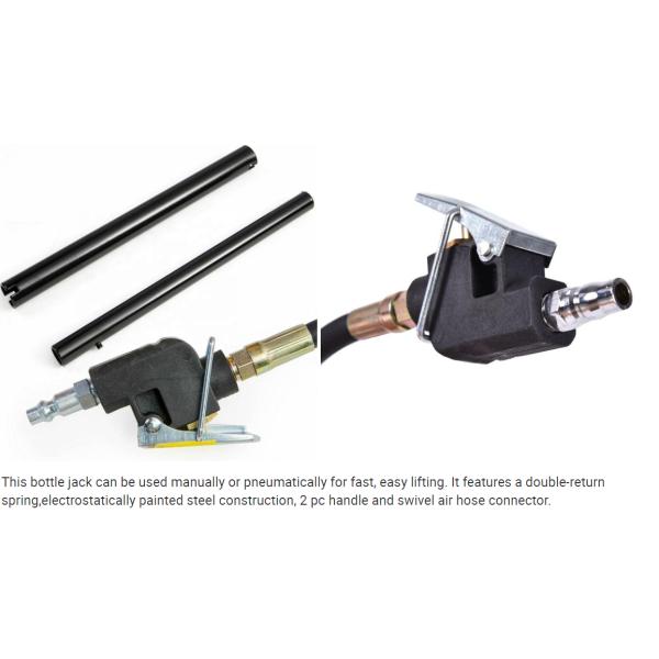 Red 20Ton Pneumatic Hydraulic Bottle Jack With Ram Saddle