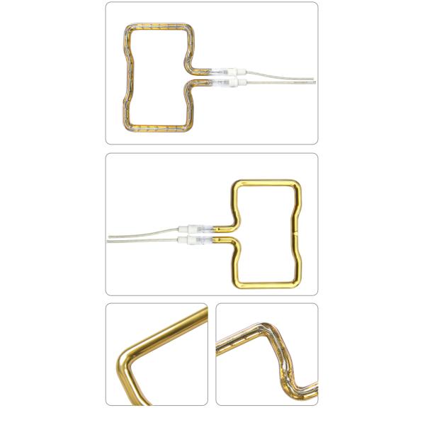 3D Single Tube Gold Coating Infrared Heating Element Tube Duração de onda e dimensões personalizáveis