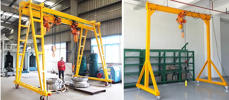 Electric Mobile Portable Adjustable Mini Gantry Crane without Rail Mounted