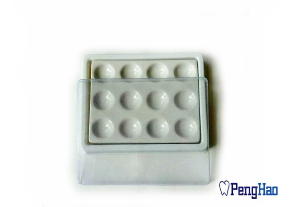 Plastic Bottom & Cover Dental Lab Supplies 12 Slots Ceramic Mixing Plate