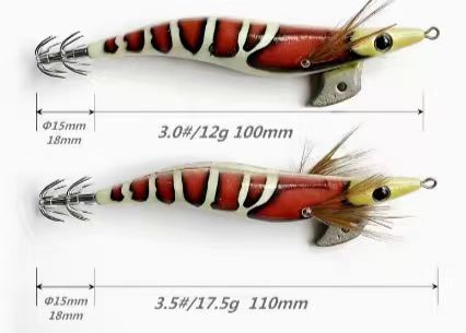 Lightweight Squid Fishing Jig Lure Designed to Attract Squid Effectively in Various Water Conditions
