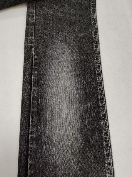 BLACK/BLACK 75%Cotton High Spandex slub 9.4oz Denim Fabric 9.4oz for lady jeans