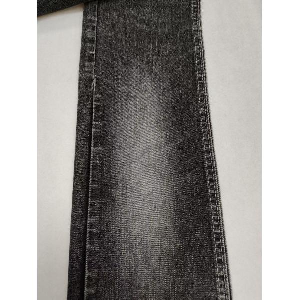 Noir/noir 75% coton haut Spandex slub 9,4 oz tissu denim 9,4 oz pour les jeans pour femmes