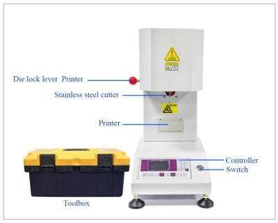 Équipement d'essai pour les plastiques en polypropylène PP, testeur d'indice de débit de fusion, instruments pour les essais de polymères