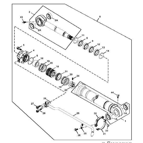 AT264439 Набор уплотнителей для буровых цилиндров для экскаваторов DEERE Буровой цилиндр 270CLC 2554 270LC