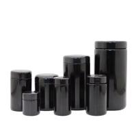 Jarrón de vidrio violeta a prueba de olor Contenedor de 500 ml Jarrón de almacenamiento hermético a prueba de olor boca ancha Jarrón de vidrio resistente a los rayos UV