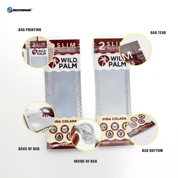 Odor Control And UV Protection Weed Packaging Bags Food Grade Material With Ziplock