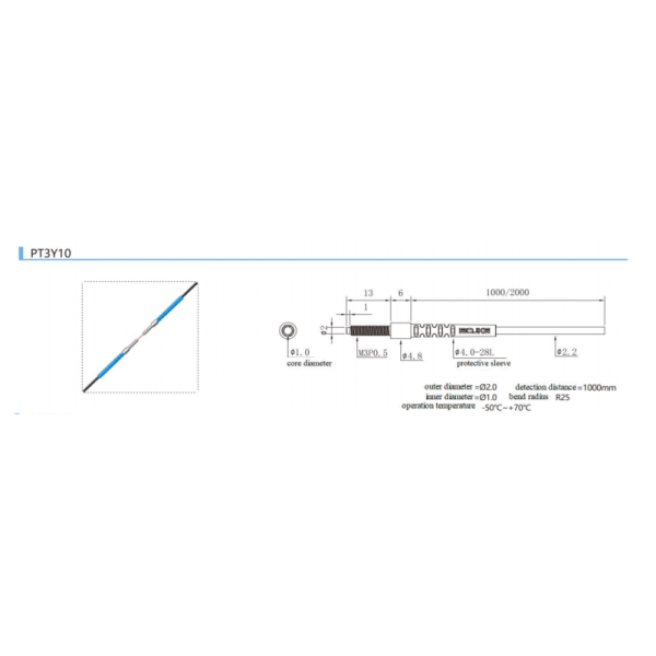 M3 M4 M6 Through Beam Optical Fiber Sensor Probe For Industry Equipment