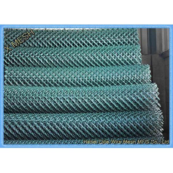 Горячая окунутая загородка звена цепи зеленого цвета оцинкованной стали К195 обшивает панелями длину 10м/15м