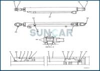 EXEMPLO CX47 de Bucket Cylinder Service Kit For da máquina escavadora PH01V00016R300